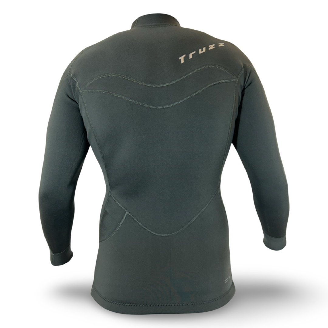 Jaqueta Neoprene 2 mm Flex XClassic - Verde Militar - Truzz Wetsuits