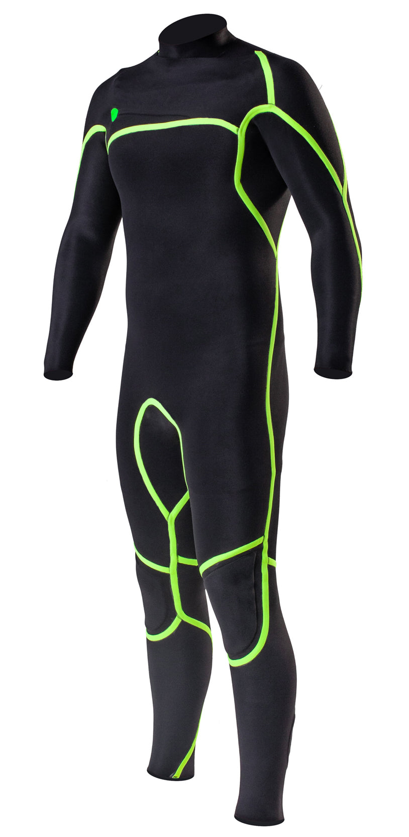 Long John 4.3mm XClassic - Chest Zip - Verde Musgo com Preto