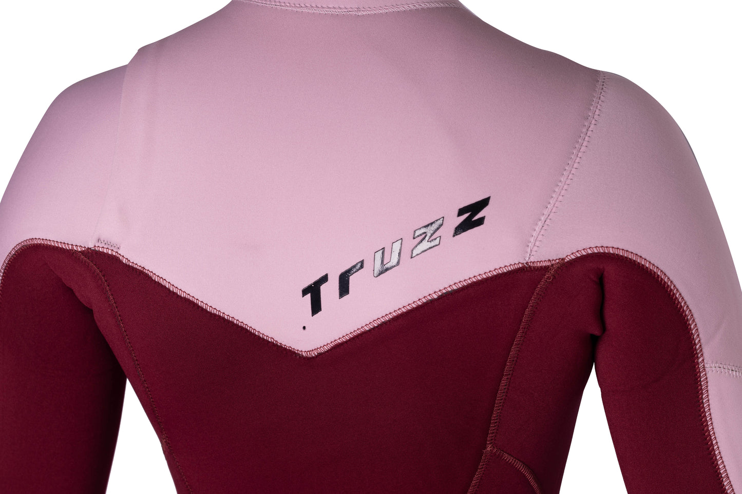 Long John 3.2 mm Ella Zip - Chest Zip - Vinho com Rosa