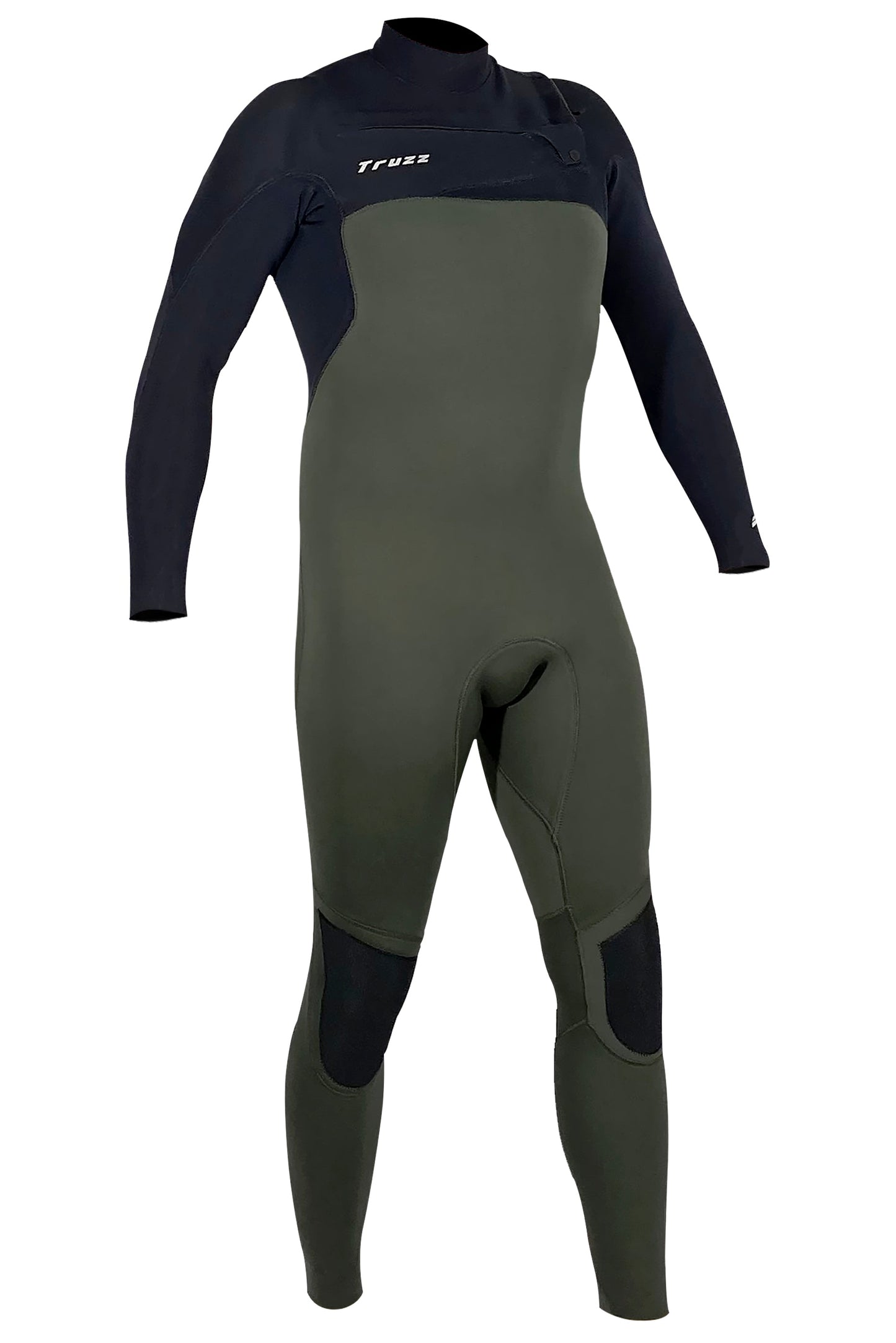 Long John 4.3mm XClassic - Chest Zip - Verde Musgo com Preto