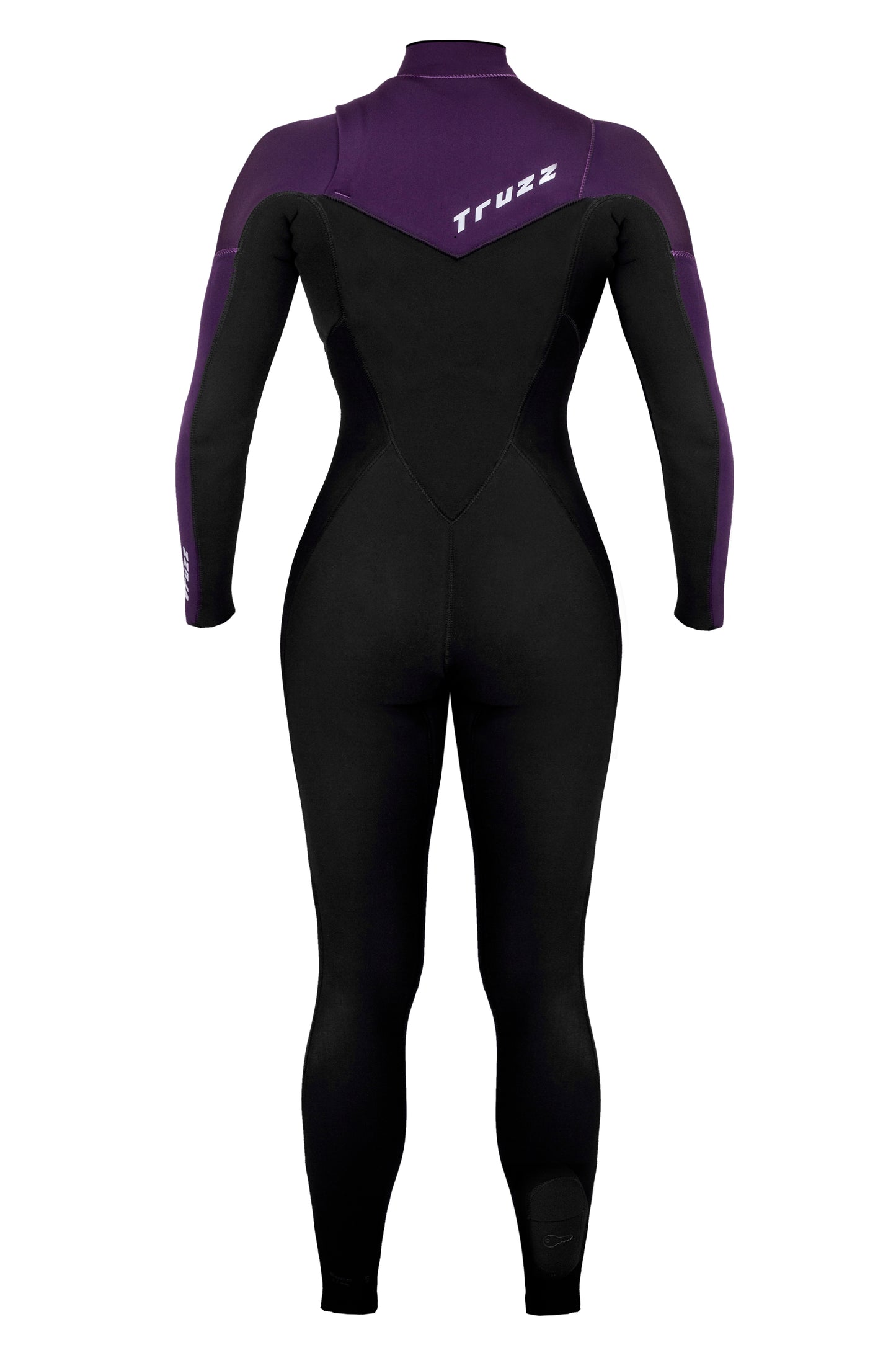 Long John 3.2 mm Ella Zip - Chest Zip - Preto com Roxo