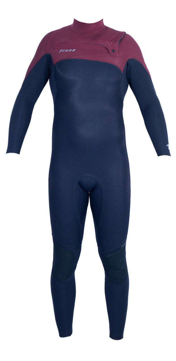 Long John 2.2mm XClassic - Chest Zip - Preto / Vinho