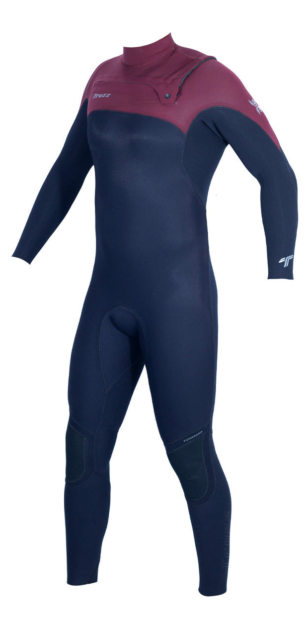 Long John 2.2mm XClassic - Chest Zip - Preto / Vinho