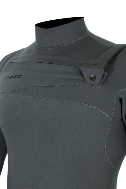 Short John 2.2mm XClassic Manga Longa - Chest Zip - Verde Militar
