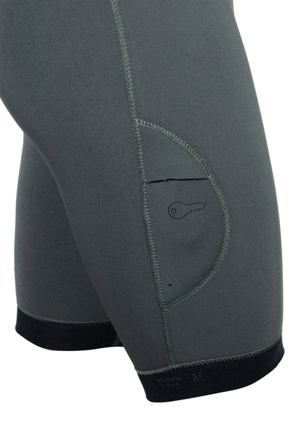 Short John 2.2mm XClassic Manga Longa - Chest Zip - Verde Militar