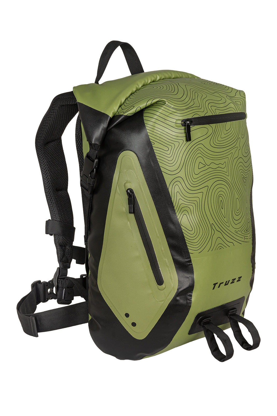 Mochila Estanque Truzz Expedition 26L 3 zipers Verde – Truzz Wetsuits