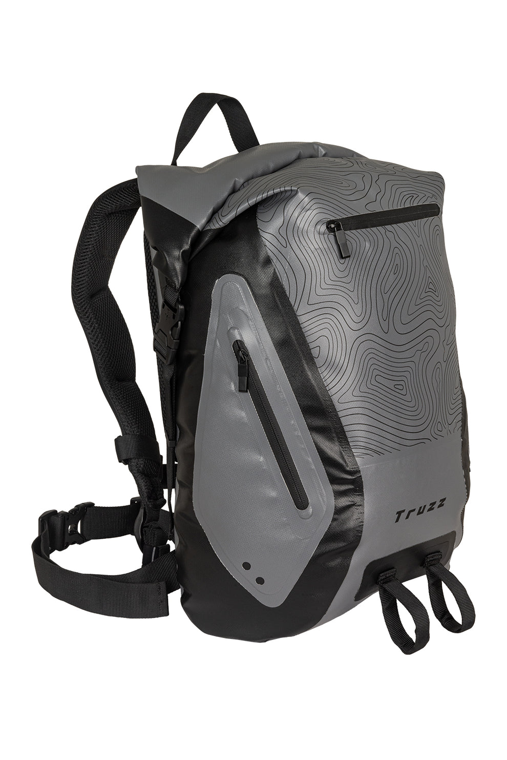 Mochila Estanque Truzz Expedition 26L 3 zíperes Cinza – Truzz Wetsuits