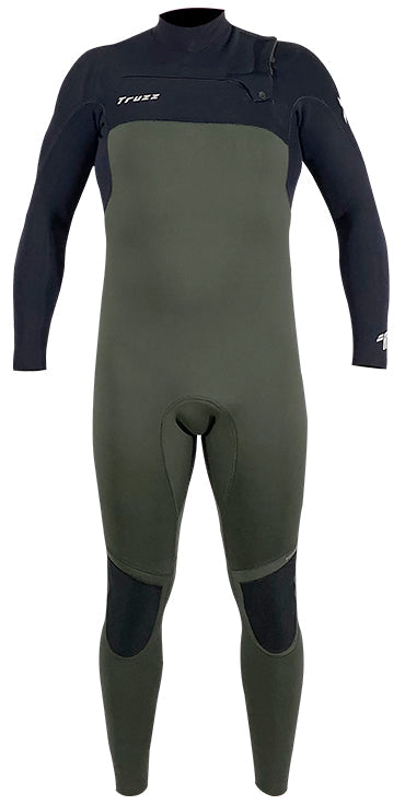 Long John 4.3mm XClassic - Chest Zip - Verde Musgo com Preto