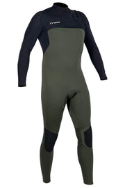 Long John 4.3mm XClassic - Chest Zip - Verde Musgo com Preto