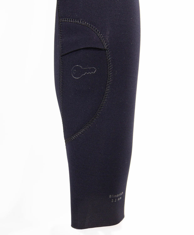Long John 2.2 mm XClassic Manga Curta- Chest Zip - Vinho com Preto