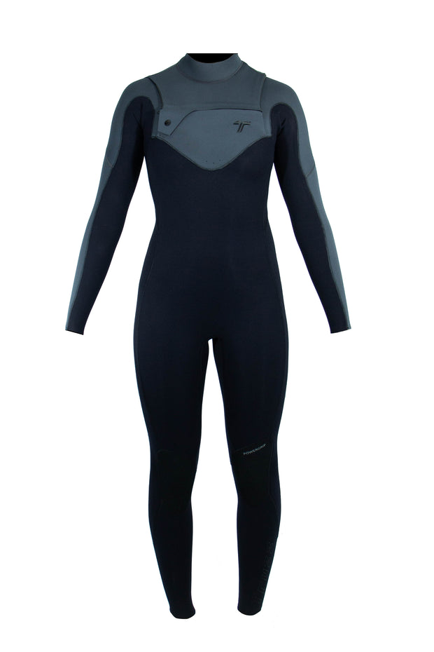 Long John 3.2 mm Ella Zip - Chest Zip - Preto / Cinza