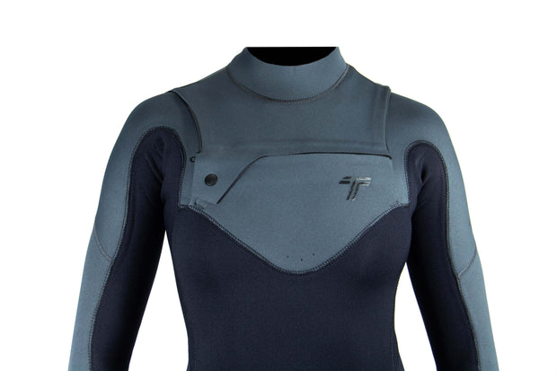 Long John 3.2 mm Ella Zip - Chest Zip - Preto / Cinza