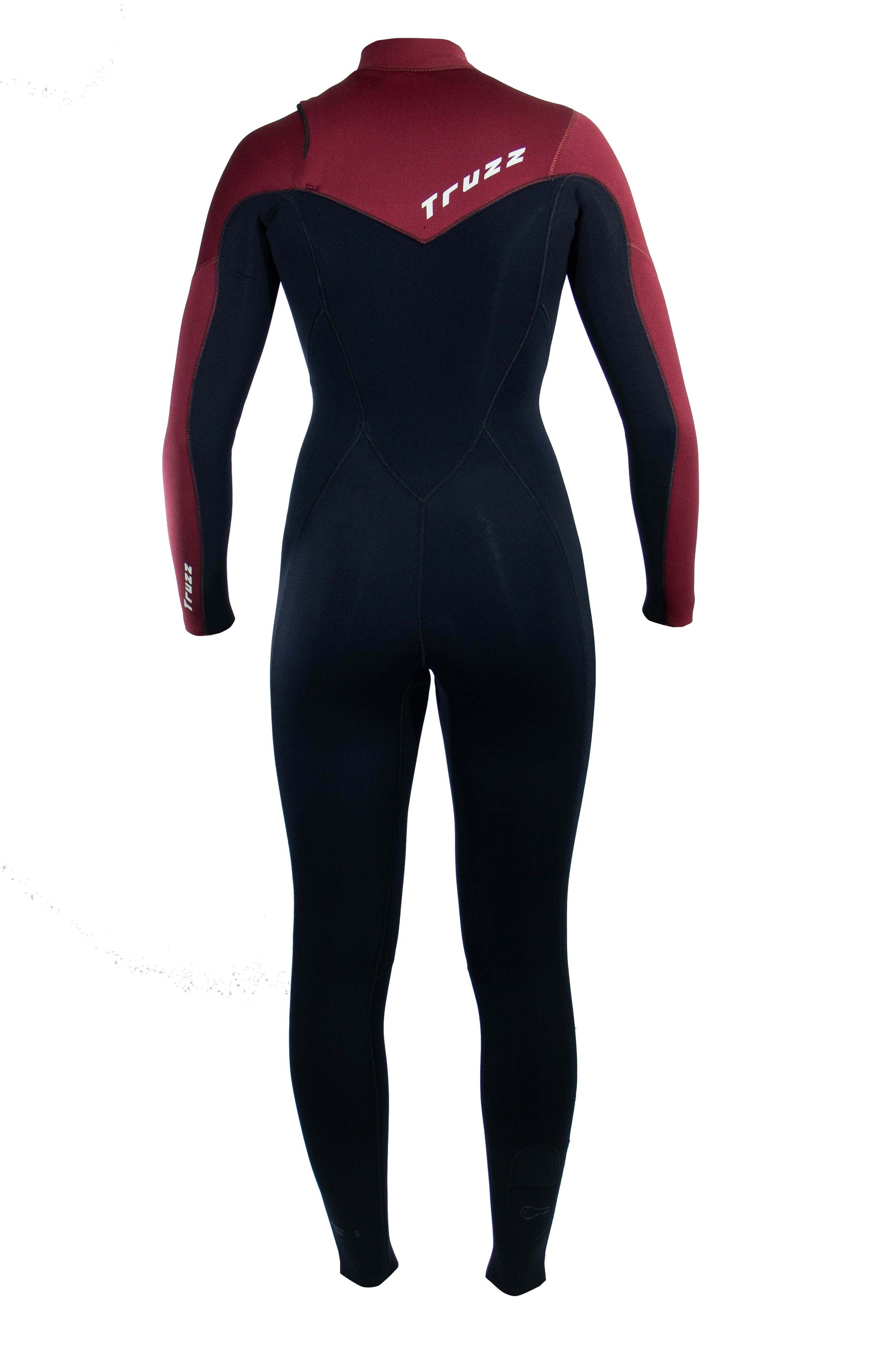 Long John 3.2 mm Ella Zip - Chest Zip - Preto / Vinho - Truzz Wetsuits