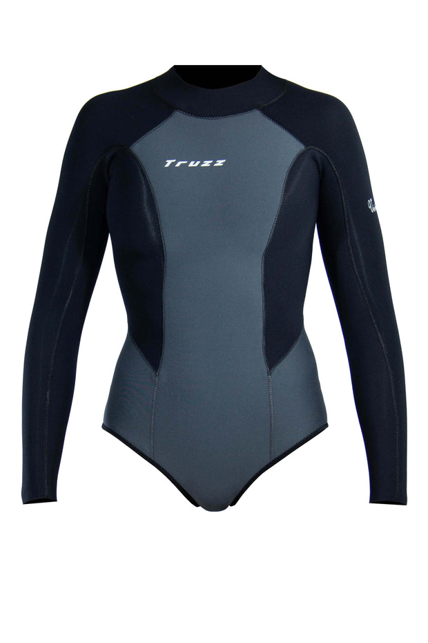 Maiô Neoprene 1,5 mm - VÊNUS - Cinza / Preto