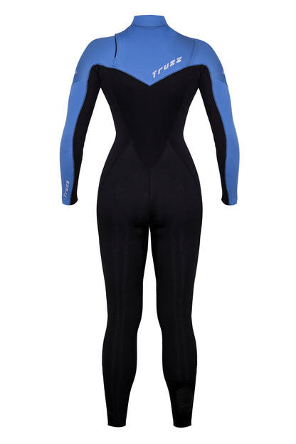 Long John 3.2 mm Ella Zip - Chest Zip - Azul Claro