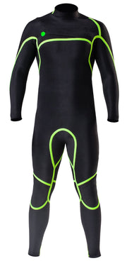 Long John 2.2mm XClassic - Chest Zip - Preto / Verde