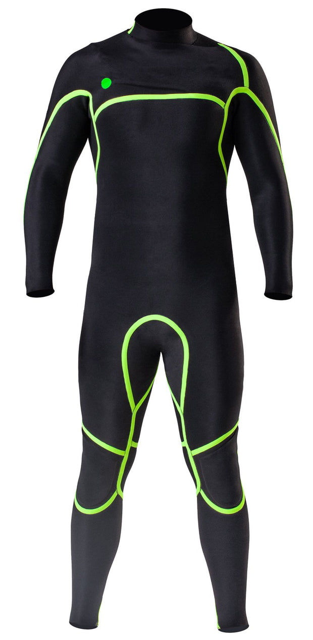 Long John 2.2mm XClassic - Chest Zip - Preto / Verde
