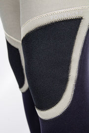 Long John 2.2 mm XClassic Manga Curta- Chest Zip - Cinza Claro / Preto