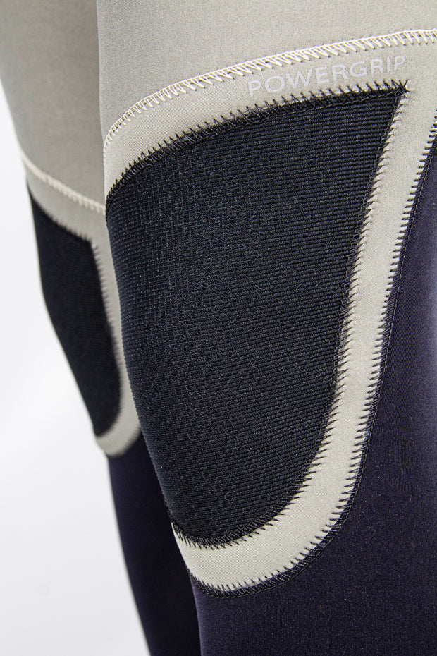 Long John 2.2 mm XClassic Manga Curta- Chest Zip - Cinza Claro / Preto
