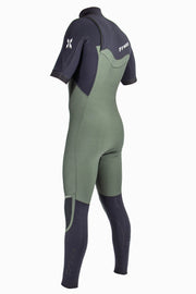 Long John 2.2 mm XClassic Manga Curta- Chest Zip - Verde Preto