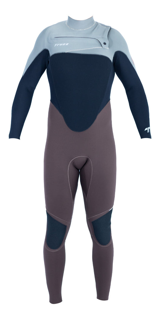 Long John 3.2 mm Thermofinex Japonês - Chest Zip - Areia / Preto / Marrom