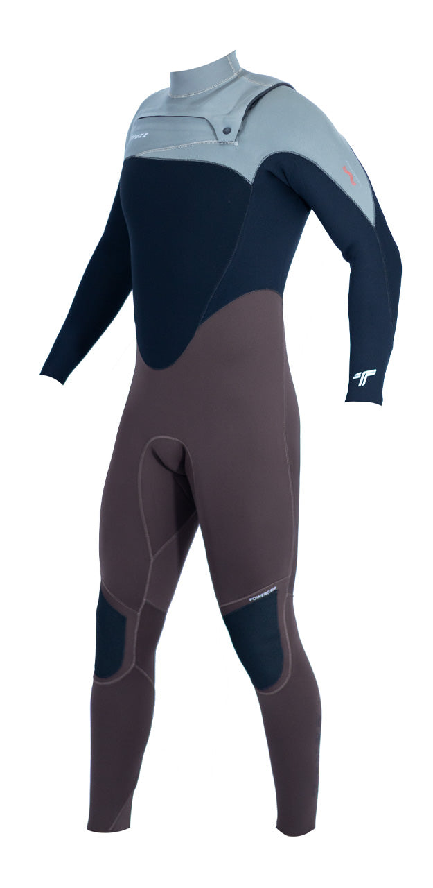 Long John 3.2 mm Thermofinex Japonês - Chest Zip - Areia / Preto / Marrom