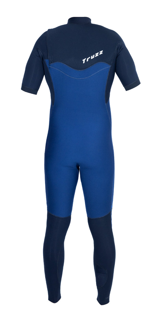 Long John 2.2 mm XClassic Manga Curta- Chest Zip - Azul Marinho / Preto