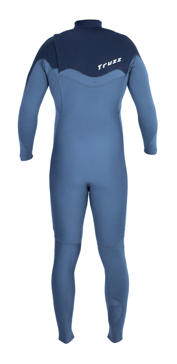 Long John 4.3 mm XClassic - Chest Zip - Cinza / Preto