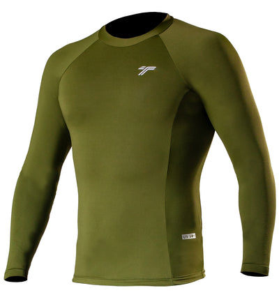 Camiseta Lycra UV50+ Masculina Verde Musgo