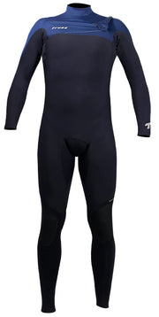 Long John 3.2mm XClassic - Chest Zip - Preto / Azul Marinho