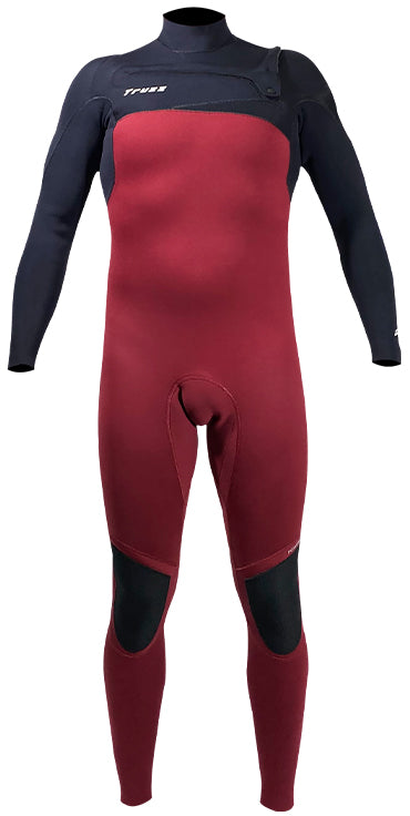 Long John 4.3mm XClassic - Chest Zip - Vinho com Preto