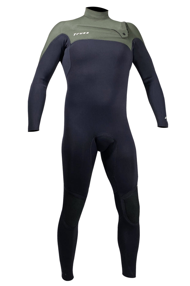 Long John 2.2mm XClassic - Chest Zip - Preto / Verde