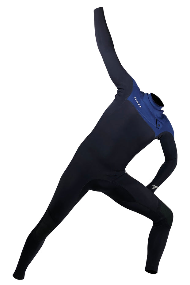 Long John 3.2mm XClassic - Chest Zip - Preto / Azul Marinho