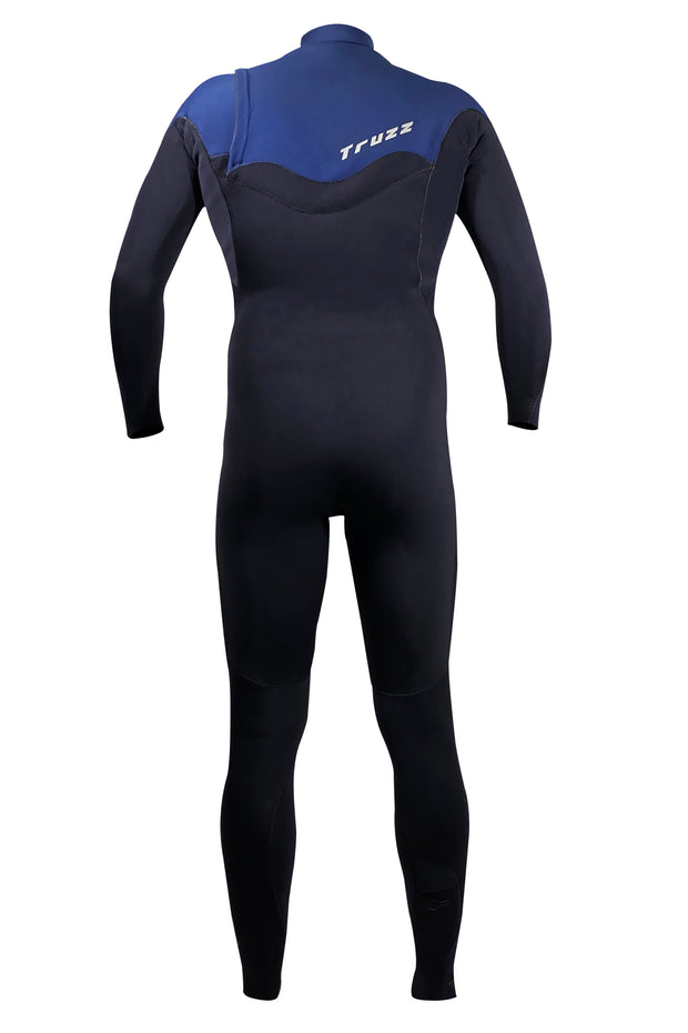 Long John 3.2mm XClassic - Chest Zip - Preto / Azul Marinho